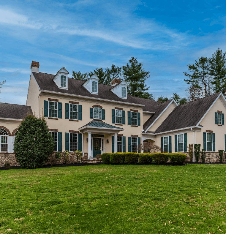 Exterior view of a large home in West Chester, PA