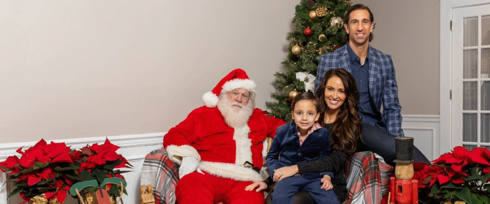 Mike Ciunci and his family with Santa