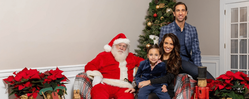 Mike Ciunci and his family with Santa