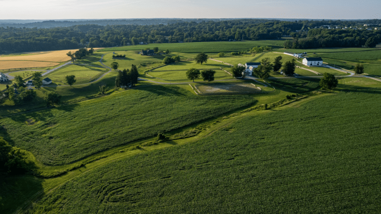 Aerial view of a park in West Chester