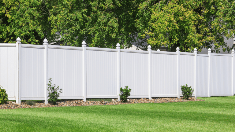 Fence in a back yard