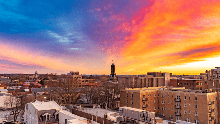 View of sunset in West Chester