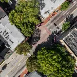 Overhead of downtown West Chester